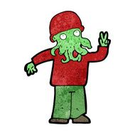 cartoon cool alien N13