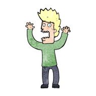 cartoon terrified man N367