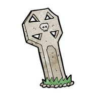 cartoon spooky grave N76
