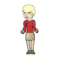 cartoon confused woman N144