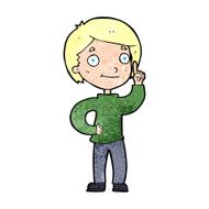 cartoon boy with idea N109