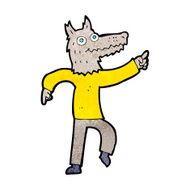 cartoon wolf man N74