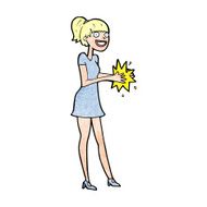 Cartoon Woman Clapping Hands N15