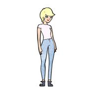 cartoon modern attractive woman N14