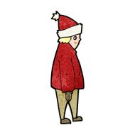 cartoon person in winter clothes N12