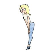cartoon attractive girl N26