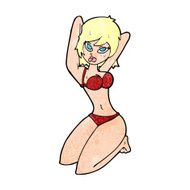 cartoon sexy woman posing N13