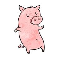 Funny cartoon pig N6