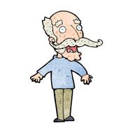cartoon old man gasping in surprise N11