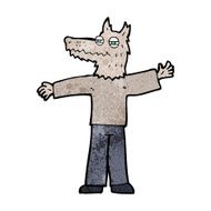 cartoon happy wolf man N20