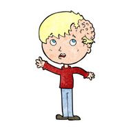 cartoon boy with growth on head N50
