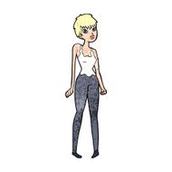 cartoon pretty woman N372