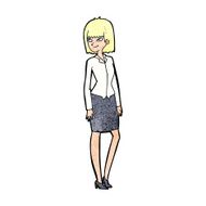 cartoon pretty businesswoman N13