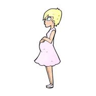 cartoon pregnant woman N33