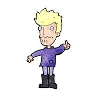 cartoon worried man giving thumbs up symbol N12