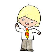 cartoon school boy answering question N63