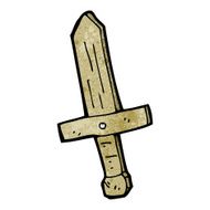 cartoon wooden sword N15