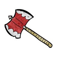 cartoon double sided axe N26