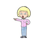 cartoon pointing woman N40