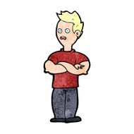 cartoon man with crossed arms N37