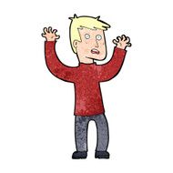 cartoon terrified man N368