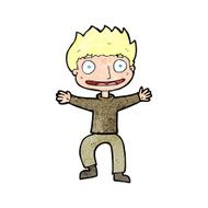 cartoon grinning boy N21