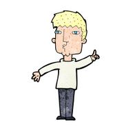 cartoon man raising point N12