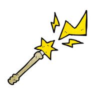 cartoon magic wand casting spell N15