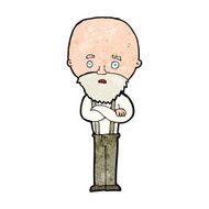 cartoon worried old man N26
