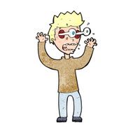 cartoon terrified man N371