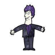cartoon vampire man N147