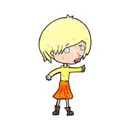 cartoon woman raising eyebrow N20