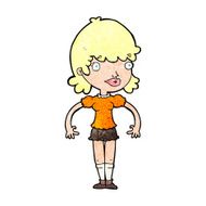 cartoon happy woman N346