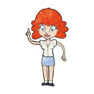 cartoon happy woman with idea N13