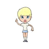 cartoon girl with idea N26
