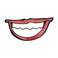 cartoon grinning mouth N12