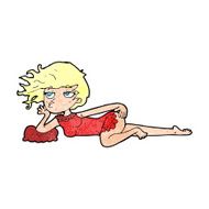 cartoon woman in sexy pose N22
