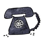 cartoon retro telephone N11