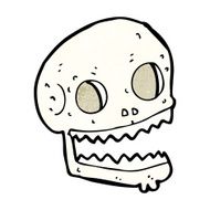 cartoon spooky skull N229