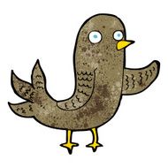 cartoon waving bird N24