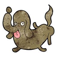cartoon dog sticking out tongue N23