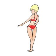 cartoon bikini woman N4