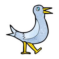 cartoon walking bird N25