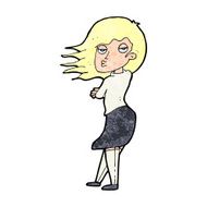 cartoon woman making photo face N13
