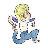 cartoon woman running N13