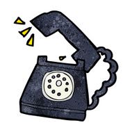cartoon ringing telephone N35