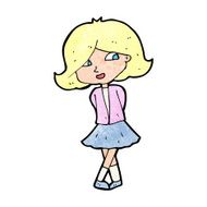 cartoon happy girl N132