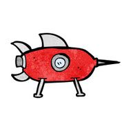 cartooon space rocket N11