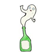 cartoon ghost in bottle N37