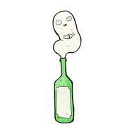 cartoon ghost in bottle N38